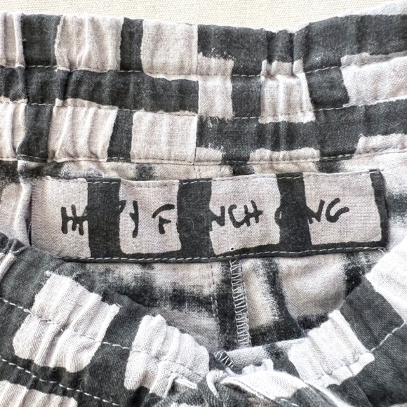 HAPPY FRENCH GANG Marius Black and Grey Grid Balloon Pants - NWOT - O/S - Picture 7 of 13